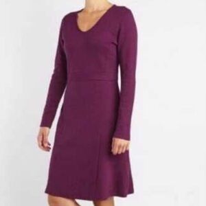 Toad & Co Purple Long Sleeve Dress, Medium